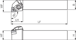 DCLNR 124B, Indexable Turning Toolholder DCLNR 124B, Indexable Turning Toolholder