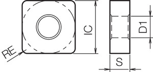 SNGA 432T00825 KS6050 Grade Ceramic, Indexable Turning Insert