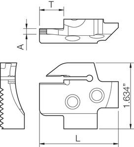 KGDFL 1805DC, Face Grooving Blade KGDFL 1805DC, Face Grooving Blade