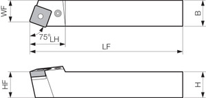 PSBNL 2525M12, Indexable Turning Toolholder PSBNL 2525M12, Indexable Turning Toolholder