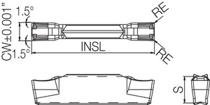 GDM 3020N030PH PR1225 Grade PVD Carbide, Indexable Grooving Insert