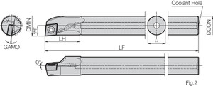 A16TSCLCL3AE Left-Hand, Positive Rake, Coolant-Through Boring Bar A16TSCLCL3AE Left-Hand, Positive Rake, Coolant-Through Boring Bar