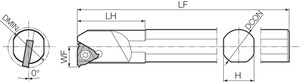 SINL 2016S16, Indexable Internal Threading Toolholder SINL 2016S16, Indexable Internal Threading Toolholder