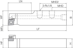 SCLCR 8253FFJCT, Indexable Coolant-Through Turning Toolholder SCLCR 8253FFJCT, Indexable Coolant-Through Turning Toolholder