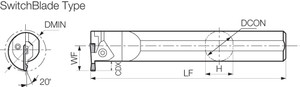 KGIAR 4332B3, Internal Grooving Toolholder KGIAR 4332B3, Internal Grooving Toolholder