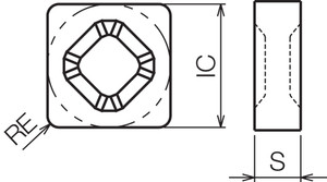 SNGX 553T00825 KS6050 Grade Ceramic, Indexable Turning Insert