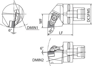 KPC5 DCLNL 3506012S Quick Change, Polygon Shank Indexable Turning Toolholder KPC5 DCLNL 3506012S Quick Change, Polygon Shank Indexable Turning Toolholder