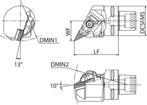 KPC5 DVPNL 3506516A Quick Change, Polygon Shank Indexable Turning Toolholder KPC5 DVPNL 3506516A Quick Change, Polygon Shank Indexable Turning Toolholder