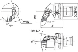 KPC4 DDHNL 2705515A Quick Change, Polygon Shank Indexable Turning Toolholder KPC4 DDHNL 2705515A Quick Change, Polygon Shank Indexable Turning Toolholder