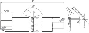 KFTBL 1502504S, Face Grooving Blade KFTBL 1502504S, Face Grooving Blade