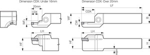 KFMSL 2525M50704, Face Grooving Toolholder KFMSL 2525M50704, Face Grooving Toolholder