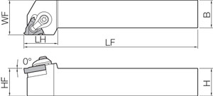 KTNL 1616H16, External Threading Toolholder