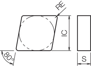 CNG 454T00625 A66N Grade Ceramic, Indexable Turning Insert
