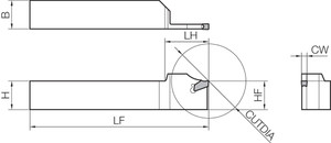 KTKHL 2020K4S, Cut-Off Toolholder KTKHL 2020K4S, Cut-Off Toolholder