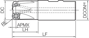 MRW 32W32123T RAD-8 Series, Standard Length Shank, Radius End Mill MRW 32W32123T RAD-8 Series, Standard Length Shank, Radius End Mill