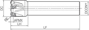 MRW 40S32124T RAD-8 Series, Standard Length Shank, Radius End Mill MRW 40S32124T RAD-8 Series, Standard Length Shank, Radius End Mill
