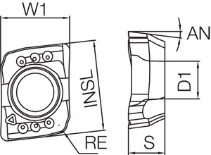 LCMT 030205SMI PR1535 Grade PVD Carbide, Indexable Drilling Insert