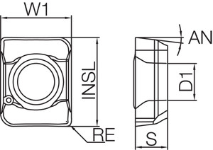 LCMT 030203GME CA520D Grade CVD Carbide, Indexable Drilling Insert