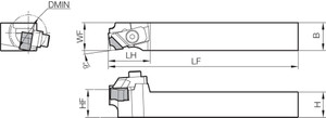 CBSNR2020B12A20 Right-Hand, Negative Rake, Square Shank Boring Bar for Bearing and Internal Corner Filleting CBSNR2020B12A20 Right-Hand, Negative Rake, Square Shank Boring Bar for Bearing and Internal Corner Filleting