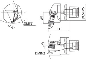 KPC3 DTGNR 2204016S Quick Change, Polygon Shank Indexable Turning Toolholder