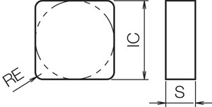 SNG 454T00825 KS6015 Grade Ceramic, Indexable Turning Insert