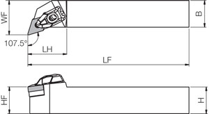 DDHNR 2020K1506, Indexable Turning Toolholder DDHNR 2020K1506, Indexable Turning Toolholder
