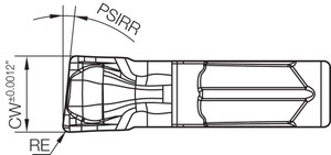 PKM 20L020PM6D PR1535 Grade PVD Carbide, Indexable Cut-Off Insert PKM 20L020PM6D PR1535 Grade PVD Carbide, Indexable Cut-Off Insert