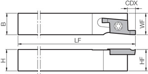 STWL1616K15, Micro Face Grooving Toolholder