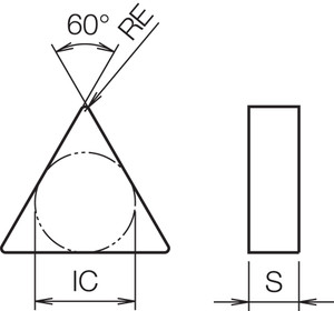 TNG 332T00825 KS6050 Grade Ceramic, Indexable Turning Insert