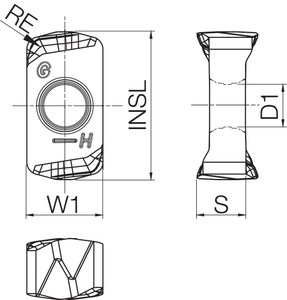 LOGU 030310ERGH PR1525 Grade PVD Carbide, Indexable Milling Insert LOGU 030310ERGH PR1525 Grade PVD Carbide, Indexable Milling Insert