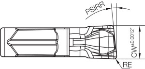 PKM 24R020PM6D PR1535 Grade PVD Carbide, Indexable Cut-Off Insert PKM 24R020PM6D PR1535 Grade PVD Carbide, Indexable Cut-Off Insert