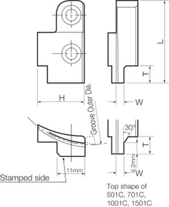 SFR 501B, Face Grooving Blade SFR 501B, Face Grooving Blade