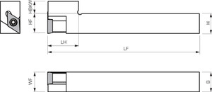 SDJCR 1616JX11FFY, Indexable Y-Axis Turning Toolholder SDJCR 1616JX11FFY, Indexable Y-Axis Turning Toolholder