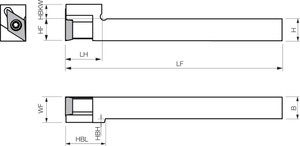 SDJCR 1212JX11FFY, Indexable Y-Axis Turning Toolholder SDJCR 1212JX11FFY, Indexable Y-Axis Turning Toolholder
