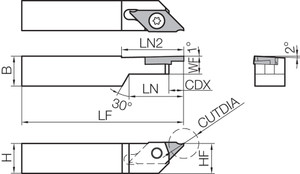 KTKFR 1010JX16SA, Cut-Off Toolholder