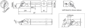 A32SSZQBR1340AE Right-Hand, Positive Rake, Boring Bar A32SSZQBR1340AE Right-Hand, Positive Rake, Boring Bar