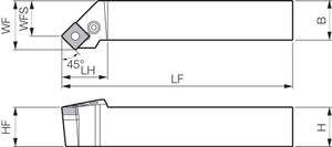 PSSNR 2020K12, Indexable Turning Toolholder PSSNR 2020K12, Indexable Turning Toolholder