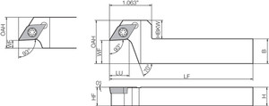 SDJCR 1216JX11F15, Indexable Turning Toolholder SDJCR 1216JX11F15, Indexable Turning Toolholder