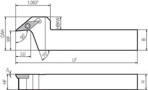 SVLPR 1620JX11F15, Indexable Turning Toolholder SVLPR 1620JX11F15, Indexable Turning Toolholder