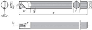 C06JSTXBR06075 Right-Hand, Positive Rake, Boring Bar C06JSTXBR06075 Right-Hand, Positive Rake, Boring Bar