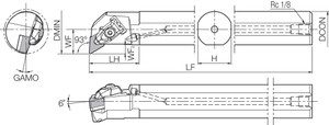A16TDDUNR4 Right-Hand, Negative Rake, Coolant-Through Boring Bar A16TDDUNR4 Right-Hand, Negative Rake, Coolant-Through Boring Bar