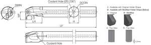 KGDIL 3225B2, Internal Grooving Toolholder KGDIL 3225B2, Internal Grooving Toolholder