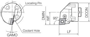 HA40PCLNR1250 Right-Hand, Interchangeable Boring Bar Head HA40PCLNR1250 Right-Hand, Interchangeable Boring Bar Head