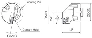 HA40PTFNR1650 Right-Hand, Interchangeable Boring Bar Head HA40PTFNR1650 Right-Hand, Interchangeable Boring Bar Head