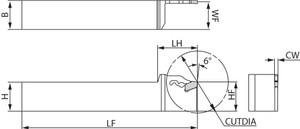 KPKHR 2525M3, Cut-Off Toolholder