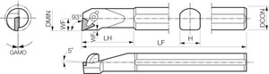 S16NCTUPR1120 Right-Hand, Positive Rake, Boring Bar S16NCTUPR1120 Right-Hand, Positive Rake, Boring Bar