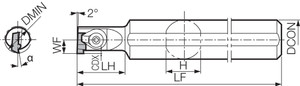 GIVR 12161SS, Internal Grooving Toolholder GIVR 12161SS, Internal Grooving Toolholder