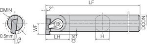 GIVR 14121SE, Internal Grooving Toolholder GIVR 14121SE, Internal Grooving Toolholder