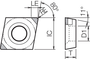 CPGB 3205T00315ME KBN05M Grade CBN, Indexable Turning Insert CPGB 3205T00315ME KBN05M Grade CBN, Indexable Turning Insert