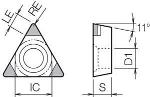 TPGB 221S00525MES KBN475 Grade CBN, Indexable Turning Insert TPGB 221S00525MES KBN475 Grade CBN, Indexable Turning Insert